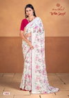 White Special By Kashvi Dull Moss Printed Sarees Wholesale Shop In Surat